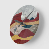 デザートサンライズ ラウンド壁時計 (傾斜)