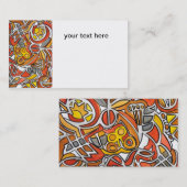 デザートサン – 抽象芸術アートビジネスカード 名刺 (正面/裏面)