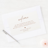 デザートシエナモダンミニマリスト 長方形シール (封筒)