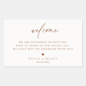 デザートシエナモダンミニマリスト 長方形シール (正面)