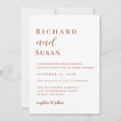 デザートシエナモダンミニマ結婚リスト 招待状 (正面)