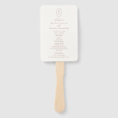 デザートシエナモノグラム結婚式 プログラム ハンドファン (正面)