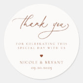 デザートシエナ結婚ミニマリスト ラウンドシール (正面)