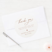 デザートシエナ結婚ミニマリスト ラウンドシール (封筒)