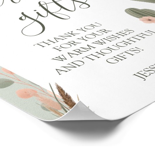 デザートシックな赤ちゃんシャワーポスター ポスター (角)