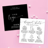 デザートショーターの指示ミニマルケーキのショット スクエア名刺