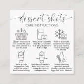 デザートショーターの指示ミニマルケーキのショット スクエア名刺 (正面)