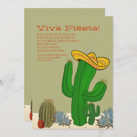 デザートシーン招待状 招待状 (正面/裏面)