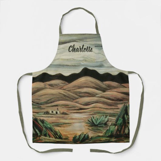 デザートシーンbyマルスデン・ハートリーヴィンテージファインアート エプロン (正面)