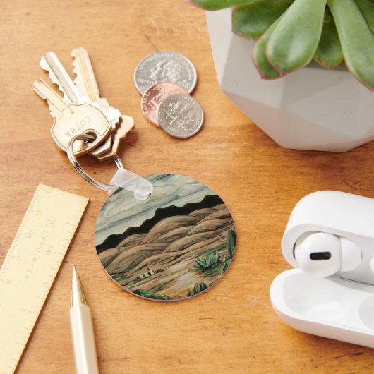 デザートシーンbyマルスデン・ハートリーヴィンテージファインアート キーホルダー (デスク)