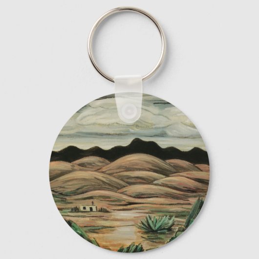 デザートシーンbyマルスデン・ハートリーヴィンテージファインアート キーホルダー (裏面)