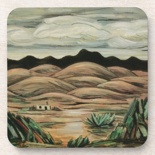デザートシーンbyマルスデン・ハートリーヴィンテージファインアート コースター (正面)
