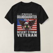 デザートストーム誇りを持った退役軍人ペルシアの孫娘 Tシャツ (デザイン正面)