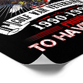 デザートストーム退役軍人Tシャツ退役軍人誇りを持ったfor Fat ポスター (角)