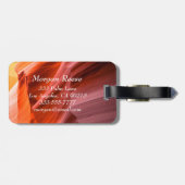デザートスロットキャニオンまたはあなたの写真のホワイトネーム&情報 ラゲッジタグ (裏面横)