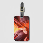 デザートスロットキャニオンまたはあなたの写真，ホワイトネーム， Vs 2 ラゲッジタグ (正面縦)