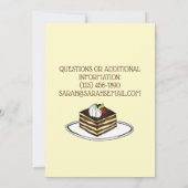 デザートソーシャルベイクセールティラミスフードイタリアン店 招待状 (裏面)