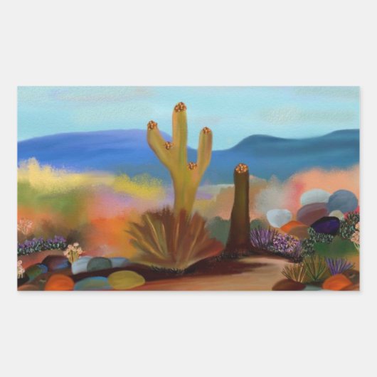 デザートタペストリーステッカー 長方形シール (正面)