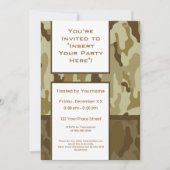 デザートタン軍隊カモフラージュパーティー 招待状 (正面)