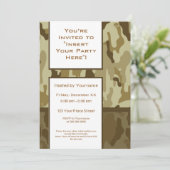 デザートタン軍隊カモフラージュパーティー 招待状 (スタンド正面)