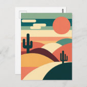 デザートダスク抽象芸術はがき ポストカード (正面/裏面)