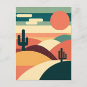 デザートダスク抽象芸術はがき ポストカード (正面)
