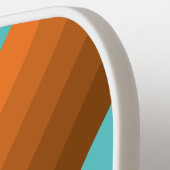 デザートティールストライプ ネーム付き ピックルボールラケット (左詳細)