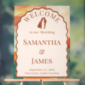 デザートテラコッタアーチウェルカムボード アクリルサイン (ニュートラル)