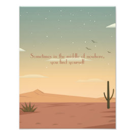 デザートテラコッタランドスケープモダン引用文 フォトプリント           