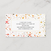 デザートテラゾパターンプロフェッショナルフェミニン 名刺 (裏面)