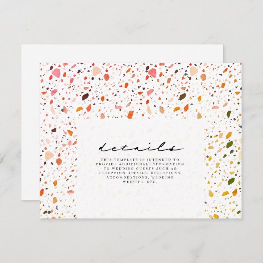 デザートテラ結婚ッツォ詳細 エンクロージャーカード (正面/裏面)