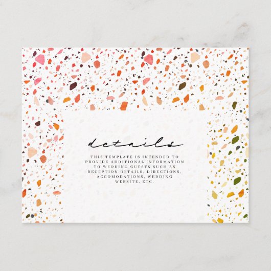 デザートテラ結婚ッツォ詳細 エンクロージャーカード (正面)