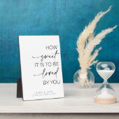 デザートテーブルの看板 – 愛される甘さ フォトプラーク (側面)