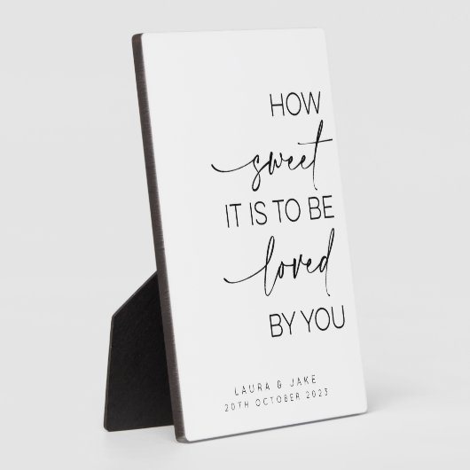 デザートテーブルの看板 – 愛される甘さ フォトプラーク (側面)