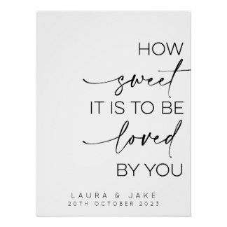 デザートテーブルの看板 – 愛される甘さ ポスター