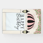 デザートテーブルの背景(ハッピーバースデーバナー) 横断幕 (横)