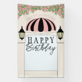 デザートテーブルの背景(ハッピーバースデーバナー) 横断幕 (縦)