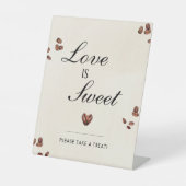 デザートテーブルラブは醸造ブライダルシャワースイーツ 台座サイン (正面)