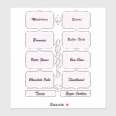 デザートテーブル団体や組織ピンクラベル シール (シート)