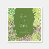 デザートテーマウェディングレセプションカクテルナプキンス スタンダードカクテルナプキン (正面)