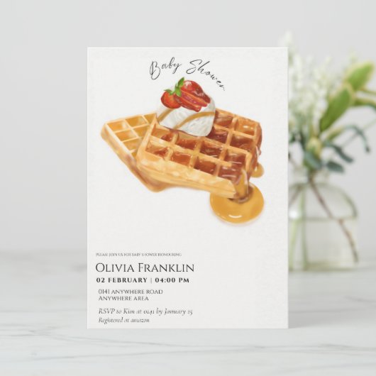 デザートテーマベビーシャワー 招待状 (スタンド正面)