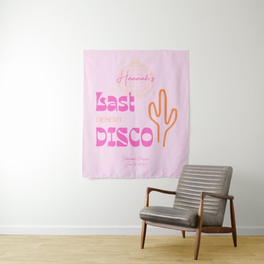 デザートディスコバチェロレッテ写真の背景ピンク タペストリー (インサイチュ)