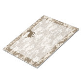 デザートデジタルカモフラージ鹿迷彩柄パターン ノートパッド (アングル)