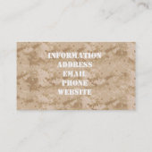 デザートデジタル軍隊パターン 名刺 (裏面)