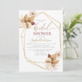 デザートトロピカルボホパンパスグラスブライダルシャワー 招待状 (スタンド正面)