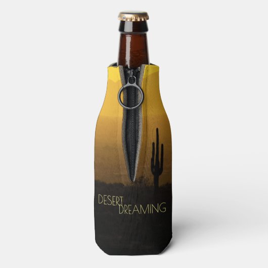 デザートドリームゴールデンサンセットサボスフェニックスアリゾナ ボトルクーラー (ボトル裏面)
