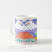 デザートドリームスケープ抽象芸術マグ鮮やか- コーヒーマグカップ (正面左)