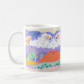 デザートドリームスケープ抽象芸術マグ鮮やか- コーヒーマグカップ (左)
