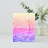 デザートドリームズウォーターカラーニューメキシコサンセット ポストカード (スタンド正面)