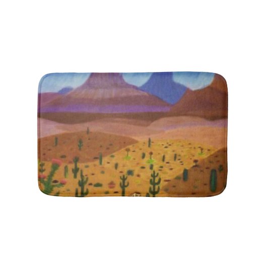 デザートドリームズカラーペンシルスケッチ バスマット (正面)